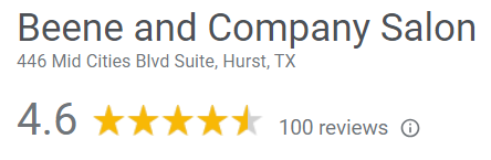 Beene And Company Salon Google Review Badge